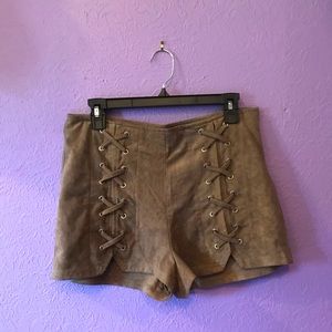 Dressy Shorts with Criss-Cross Detail
